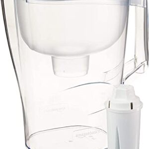 Amazon Basics 10-Cup Water Pitcher with Filter Included, Compatible with Brita