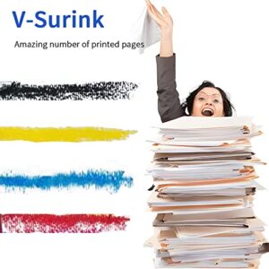 V-Surink Remanufactured Ink Cartridge Replacement for Hp 61XL, Use with Envy 4500 5530 5534 5535 Deskjet 2540 1000 1010 1512 1510 3050 Officejet 4630 2620 4635 Printer (61xl1c)