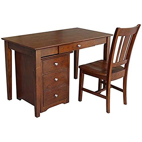 International Concepts Two Drawer OF-41 Desk and Chair File cabinet, Unfinished