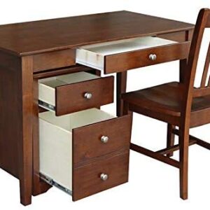 International Concepts Two Drawer OF-41 Desk and Chair File cabinet, Unfinished