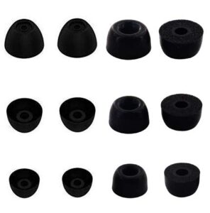 alxcd replacement eartips kit for galaxy buds headphone, s/m/l 3 pairs silicone earbud tips, s m l 3 pairs foam ear tips, fit for galaxy buds sm-r170, s m l, 6 pairs foam gel