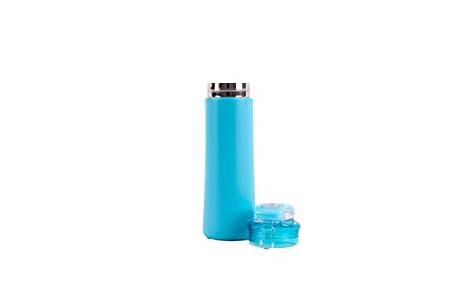 SimpleHH 23OZ Double Wall Vacuum Insulated Stainless Steel Leak Proof Sports Water Bottle With Locking Flip Top Lid And Carrying Handle (Teal, 23)