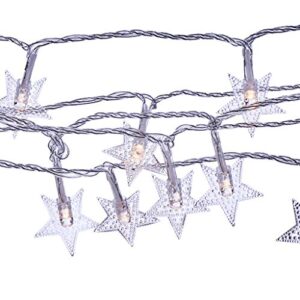 Sterno Home GL42595 LED Battery-Operated Star String Lights, 44 Feet, Warm White Cord