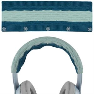 geekria headphone headband cover compatible with audio-technica, beat, bose, akg, sennheiser, skullcandy, sony replacement headband/headband protectors/top pad protector sleeve (pop blue)