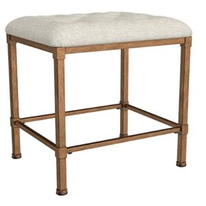 hillsdale furniture katherine vanity stool, golden bronze