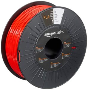 amazon basics pla 3d printer filament, 1.75mm, red, 1 kg spool