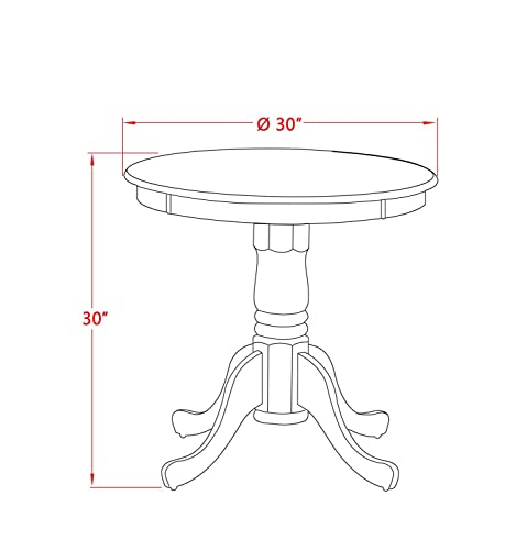 East West Furniture EMT-OLW-TP Dining Table