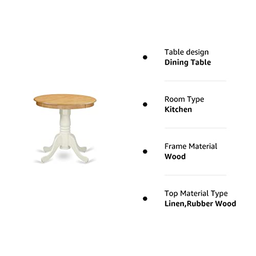 East West Furniture EMT-OLW-TP Dining Table