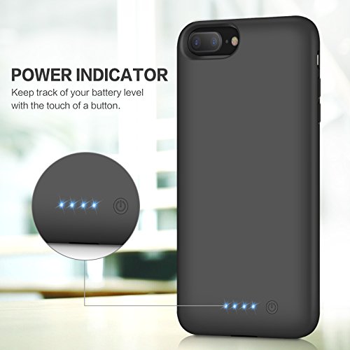 Battery Case for iPhone 6s Plus/6 Plus/7 Plus/8 Plus,8500mAh Portable Charging Case External Battery Pack for iPhone 6s Plus/6 Plus/7 Plus/8 Plus Rechargeable Charger Case Backup Power Bank(5.5 inch)