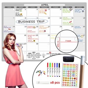dry erase wall calendar - 52" x 36" x large undated monthly planner for home, office, school - reusable jumbo laminated task organizer