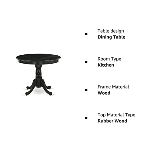 East West Furniture Room Modern Kitchen Table, 36 x 29.5, Ant-abk-tp