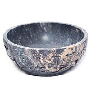 Nirvana Class - Soapstone Scrying and Smudge Bowl (Scrying - Bowls & Mirrors) (4 Inch) From India