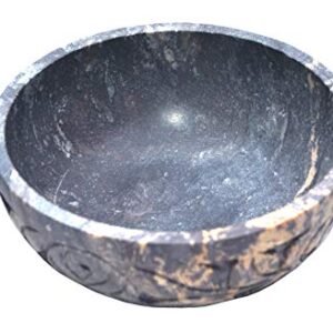 Nirvana Class - Soapstone Scrying and Smudge Bowl (Scrying - Bowls & Mirrors) (4 Inch) From India