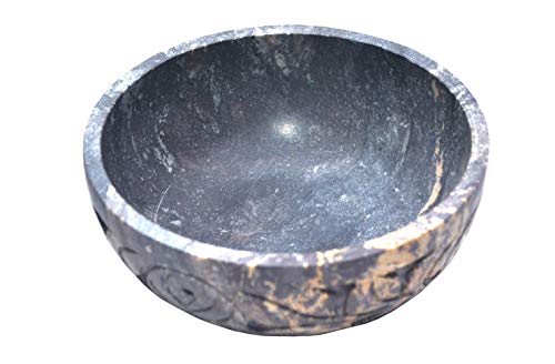 Nirvana Class - Soapstone Scrying and Smudge Bowl (Scrying - Bowls & Mirrors) (4 Inch) From India