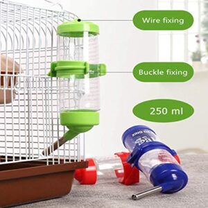 Tfwadmx 2 in 1 Rabbit Hay Food Feeder Bunny Hanging Grass Dispenser Pet Cage Manger Rack Guinea Pig Hay Food Bowl with Water Bottle for Small Animals Chinchilla Hedgehog