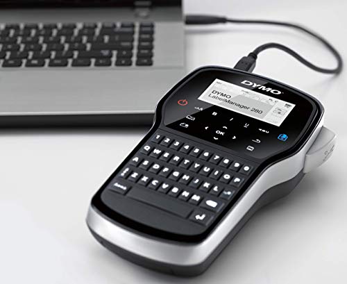 DYMO Label Maker | LabelManager 280 Rechargeable Portable Label Maker, Easy-to-Use, One-Touch Smart Keys, QWERTY Keyboard, PC and Mac Connectivity, for Home & Office Organization (Renewed)