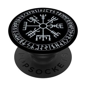 vegvisir viking kompass odin wotan norse mythology krieger popsockets grip and stand for phones and tablets