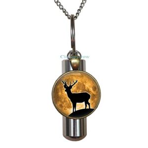 Cioaqpyirow Antler Cremation URN Necklace/Deer Cremation URN Necklace/Antler Jewelry/Antler URN/Deer Jewelry/Antler Cremation URN Necklaces/Deer Antler Jewelry/Reindeer URN,HO0E319