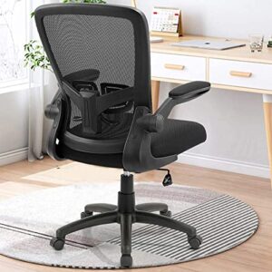 office chair clearance, ergonomic desk chair with adjustable height, lumbar support, high back mesh computer chair with flip up armrests, task chairs for home office - 300lb executive chair
