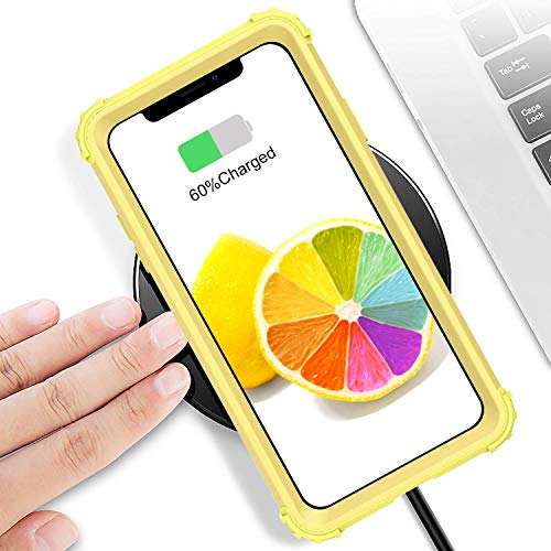 BENTOBEN iPhone XR Case, iPhone XR Phone Case, 3 in 1 Heavy Duty Rugged Hybrid Solid Hard PC Cover Soft Silicone Bumper Impact Resistant Shockproof Protective Case for Apple iPhone XR, Yellow Lemon