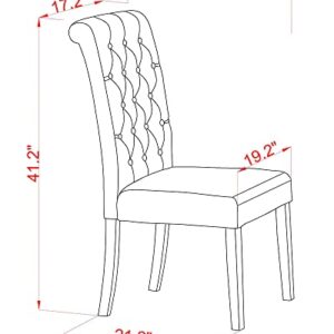 East West Furniture LGBR9-BLK-17, 9-Piece