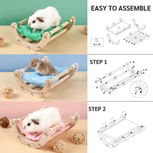 JanYoo Guinea Pig Bed Hideout for Cage Accessories and Toys Hammock Bunnies Bearded Dragon