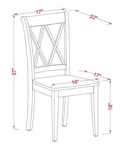 East West Furniture HLCL5-MAH-C Dining Set