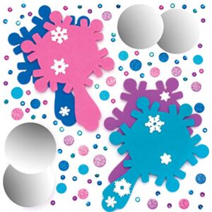 Baker Ross Snow Princess Mirror Kits, Arts and Crafts for Kids (Pack of 4), Assorted, (AT174)