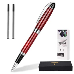 tepenar writing pen set with gift box - elegant nice black ink ballpoint pen for journal signature executive business office