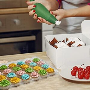 Decony 6-24 Compartment cupcake containers plastic disposable High Dome Cupcake carrier Plastic Boxes - Great for high topping - 24 slot each...