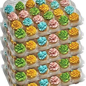 Decony 6-24 Compartment cupcake containers plastic disposable High Dome Cupcake carrier Plastic Boxes - Great for high topping - 24 slot each...