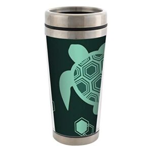 colorful turtles stainless steel 16 oz travel mug with lid