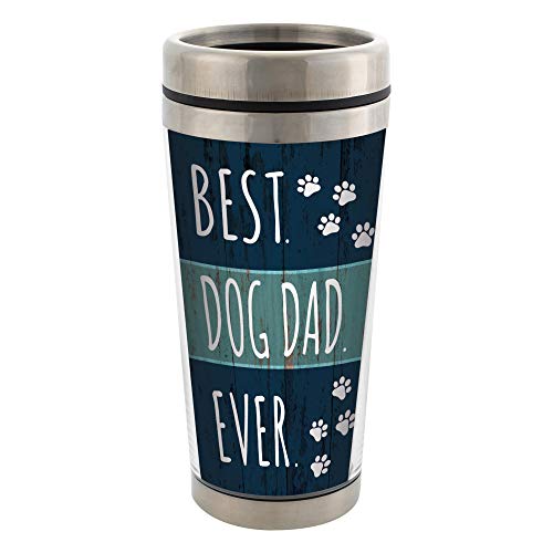 Best Dog Dad Ever Stainless Steel 16 oz Travel Mug with Lid