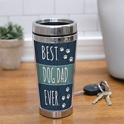 Best Dog Dad Ever Stainless Steel 16 oz Travel Mug with Lid