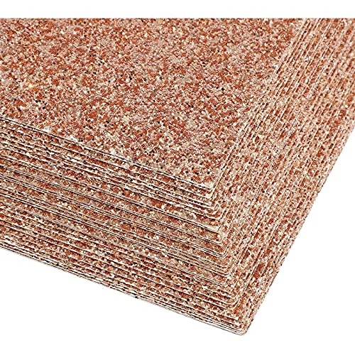 Rose Gold Glitter Cardstock Paper ( 8.5 x 11 Inches, 30 Pack)