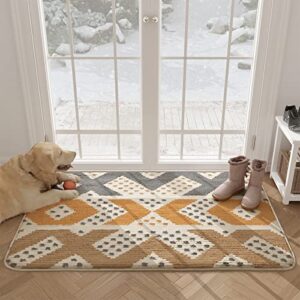 color g door mats , 24"x36" front door mat for entryway indoor, non slip washable entry rugs for inside house 2x3, absorbent muddy mat floor mat