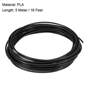 uxcell 3D Pen Filament Refills,16Ft,1.75mm PLA Filament Refills,Dimensional Accuracy +/- 0.02mm,for 3D Printer,Black