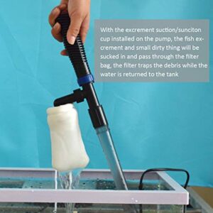 YADICO Auto Electric Aquarium Gravel Cleaner, 3 in 1 Automatic Sludge Extractor for Fish Plant Tanks