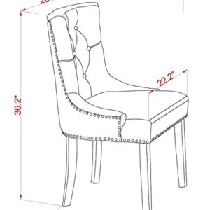 East West Furniture Dining Chairs, 22 x 21 x 36, FRP3T05