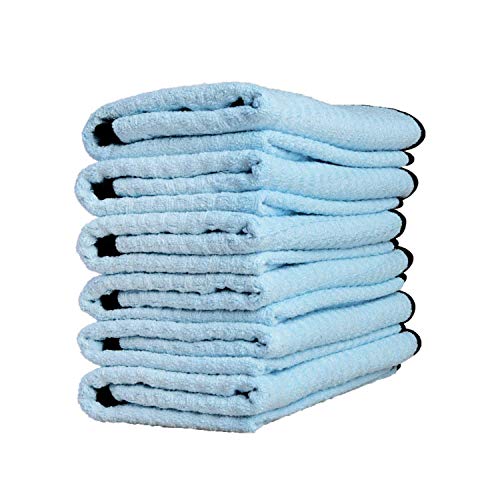 Adam's Waterless Wash Microfiber Towel - Waffle Weave Design Traps Dirt & Safely Cleans Your Car, Boat, RV, Truck, and More - Dries, Cleans with Waterless Wash System (6 Pack)