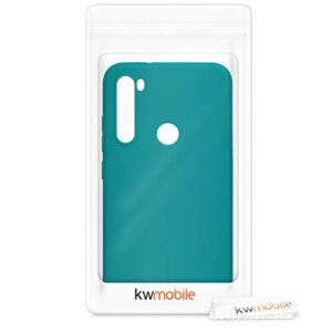 kwmobile Case Compatible with Xiaomi Redmi Note 8 (2019/2021) Case - Soft Slim Protective TPU Silicone Cover - Teal Matte