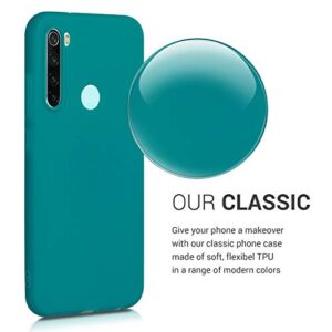 kwmobile Case Compatible with Xiaomi Redmi Note 8 (2019/2021) Case - Soft Slim Protective TPU Silicone Cover - Teal Matte