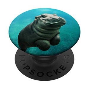 baby hippo hippopotamus exotic african animal popsockets popgrip: swappable grip for phones & tablets