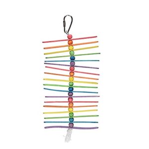 Afazfa💗💗Bird Toys Small Parrot Hanging Tearing Toy and Popsicle Sticks Bird Toy for Pet (multicolor)