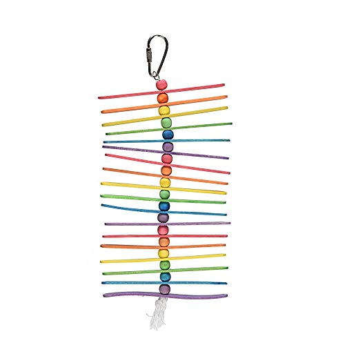 Afazfa💗💗Bird Toys Small Parrot Hanging Tearing Toy and Popsicle Sticks Bird Toy for Pet (multicolor)