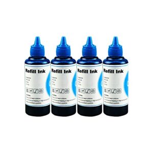 tbteek 400ml cyan（dye ink） printer refill ink dye bottles kit for refillable cartridges and ciss, for pixma mx922, mg5720, ts6020, ts6120, ts5020, mg6820, ix6820, mg5620
