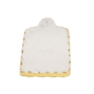 mud pie rectangular gold marble board, 7.50"" x 4.50"""
