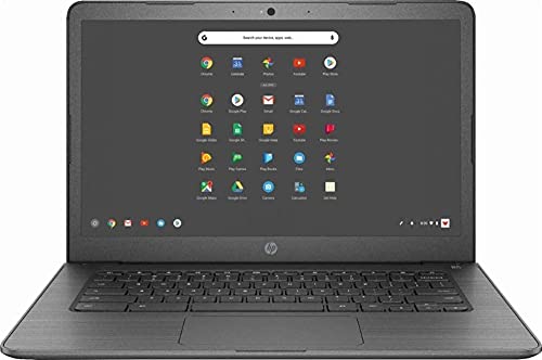 Newest HP 14-inch Chromebook HD Touchscreen Laptop PC (Intel Celeron N3350 up to 2.4GHz, 4GB RAM, 32GB Flash Memory, WiFi, HD Camera, Bluetooth, Up to 10 hrs Battery Life, Chrome OS , Black ) (Renewed