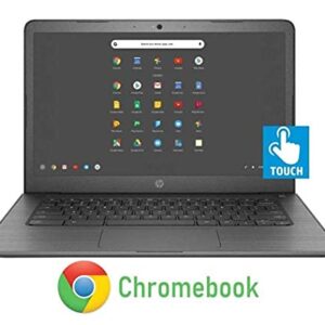 Newest HP 14-inch Chromebook HD Touchscreen Laptop PC (Intel Celeron N3350 up to 2.4GHz, 4GB RAM, 32GB Flash Memory, WiFi, HD Camera, Bluetooth, Up to 10 hrs Battery Life, Chrome OS , Black ) (Renewed