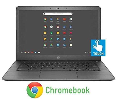 Newest HP 14-inch Chromebook HD Touchscreen Laptop PC (Intel Celeron N3350 up to 2.4GHz, 4GB RAM, 32GB Flash Memory, WiFi, HD Camera, Bluetooth, Up to 10 hrs Battery Life, Chrome OS , Black ) (Renewed